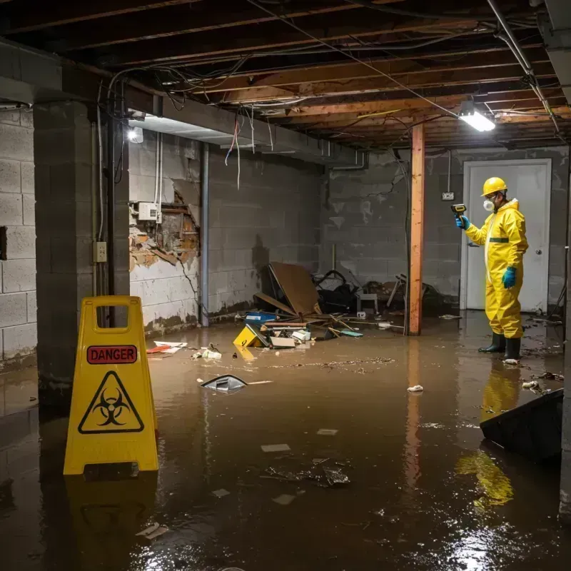 Flooded Basement Electrical Hazard in Stottville, NY Property